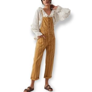 Pilcro Anthropologie striped denim overalls size 30